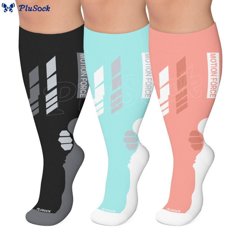 Plus Size Geometric Sport Compression Socks - image 0