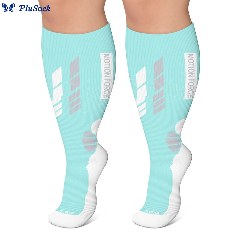Plus Size Geometric Sport Compression Socks - image 2