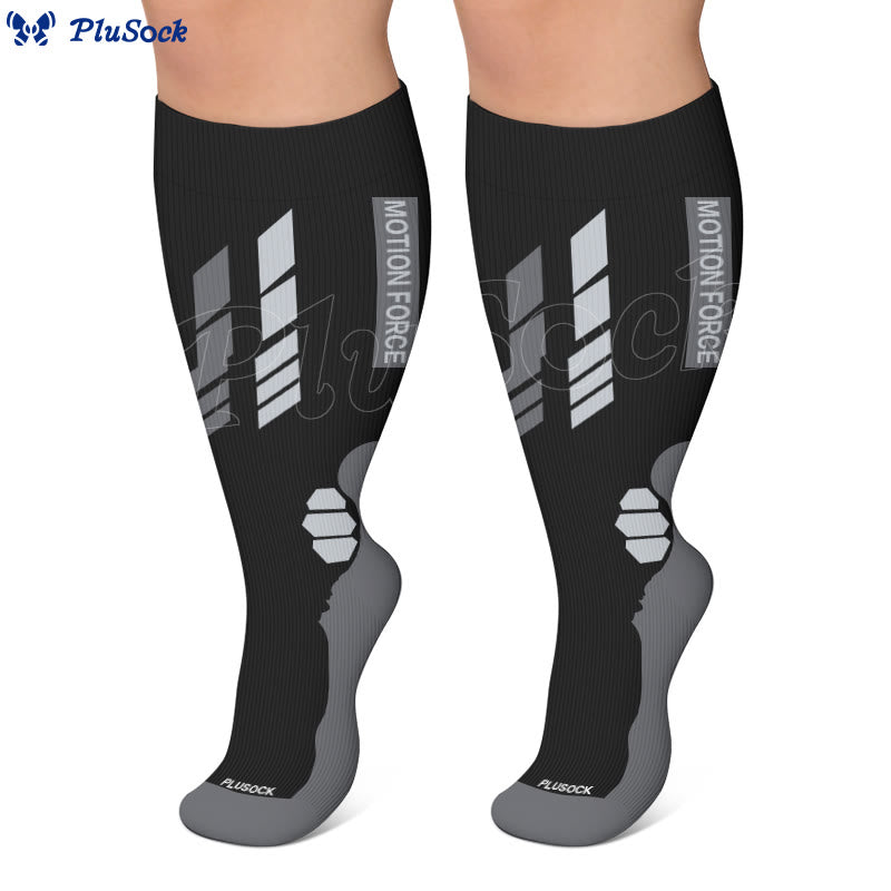Plus Size Geometric Sport Compression Socks - image 3