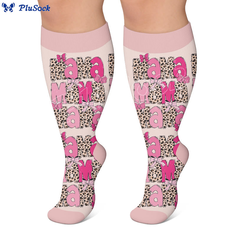Plus Size Mother's Day Printed Compression Socks - image 2