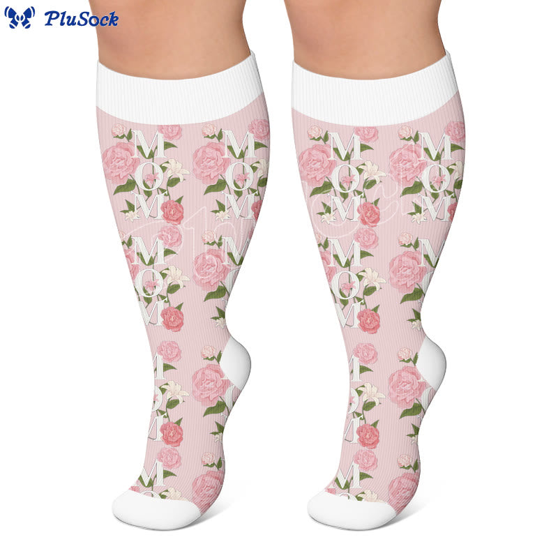 Plus Size Mother's Printed Compression Socks - image 3