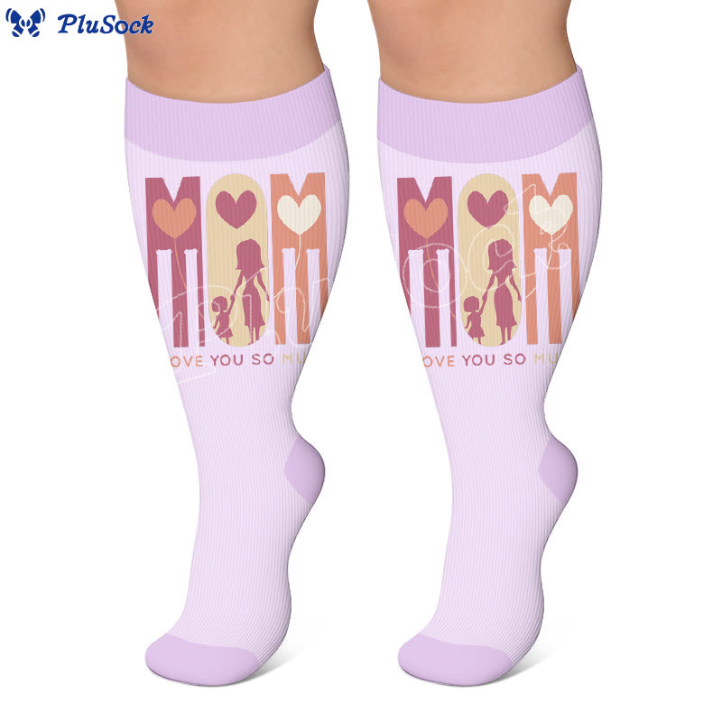 Plus Size Mother's Printed Compression Socks - image 4