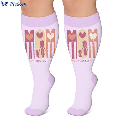 Plus Size Mother's Printed Compression Socks - image 4