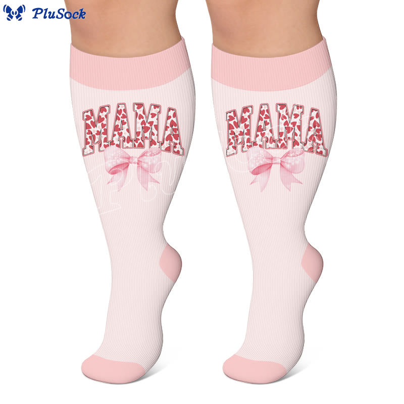 Plus Size Mother's Printed Compression Socks - image 2
