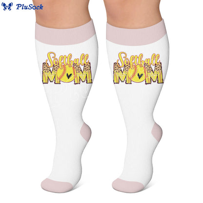 Plus Size Holiday Print Compression Socks - image 2