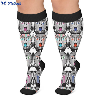 Plus Size Alzheimer's Print Compression Socks - image 4