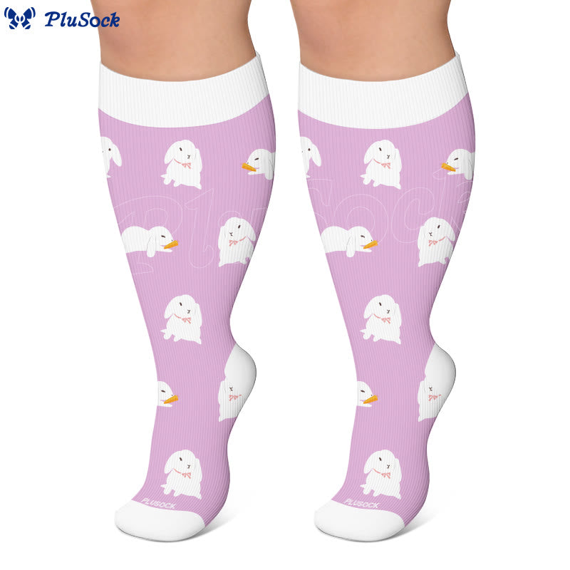 Plus Size Panda Bunny Compression Socks - image 2