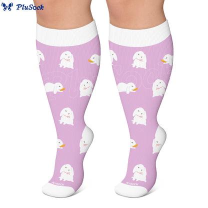 Plus Size Panda Bunny Compression Socks - image 2
