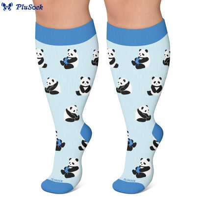 Plus Size Panda Bunny Compression Socks - image 3