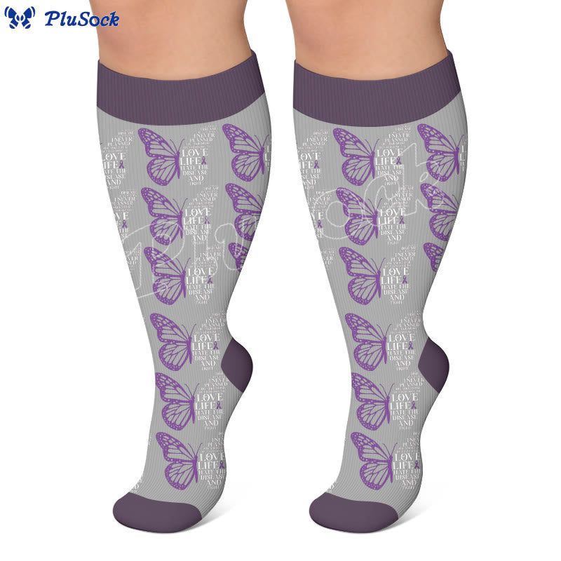 Plus Size Amnesia Print Compression Socks - image 2