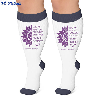 Plus Size Disoriented Print Compression Socks - image 3