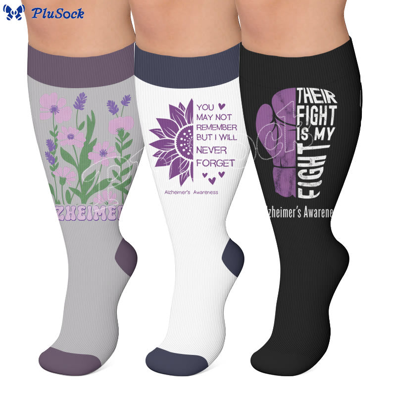 Plus Size Disoriented Print Compression Socks - image 0