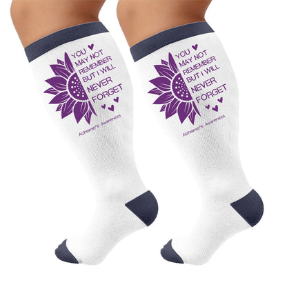 Plus Size Disoriented Print Compression Socks - Sunflowers(1 Pair) - 4XL - image 6