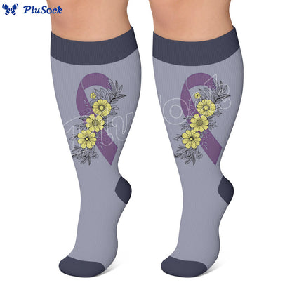 Plus Size Communication Disorder Printed Compression Socks - image 3