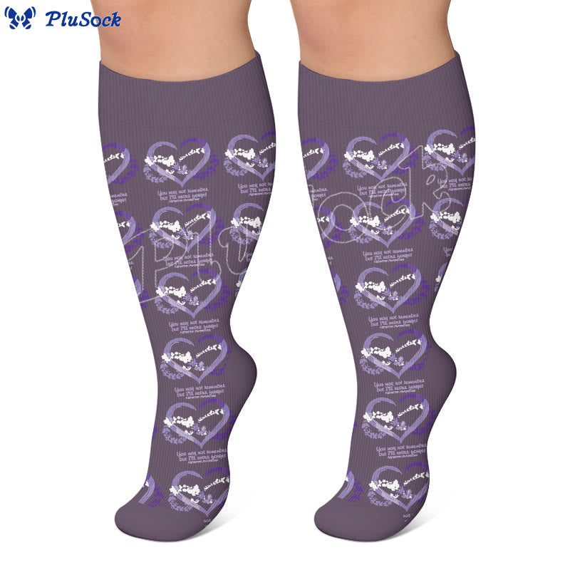 Plus Size Communication Disorder Printed Compression Socks - image 2