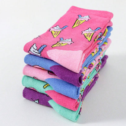 Candy Donuts Quarter Socks(5 Pairs) - image 2