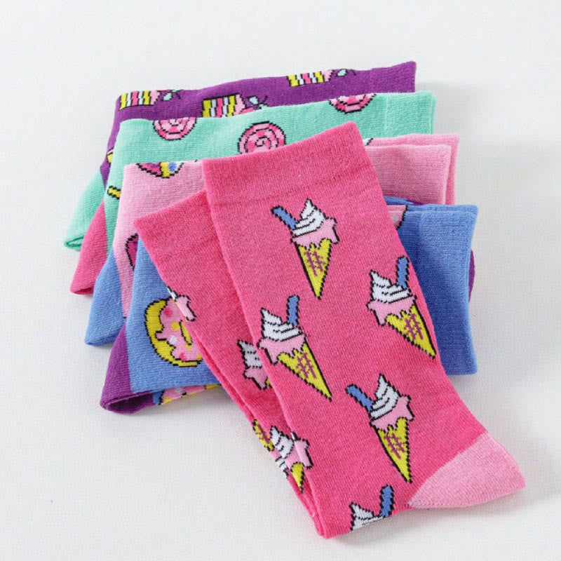 Candy Donuts Quarter Socks(5 Pairs) - image 4