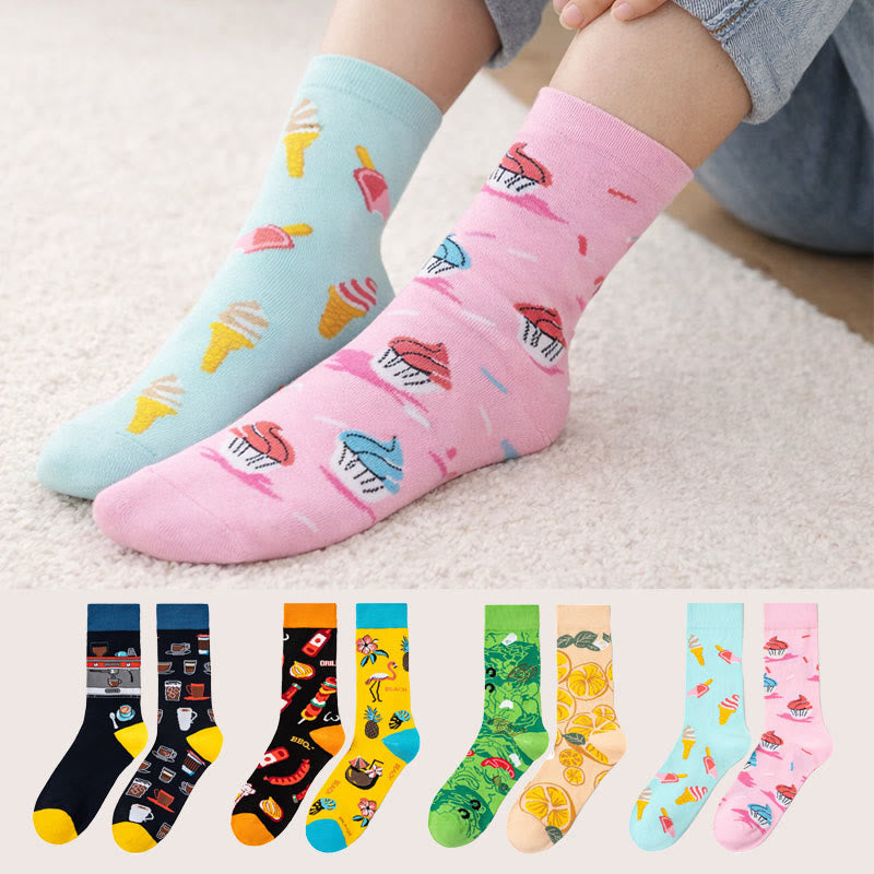 Ice Cream Fruit Quarter Socks(4 Pairs) - image 0