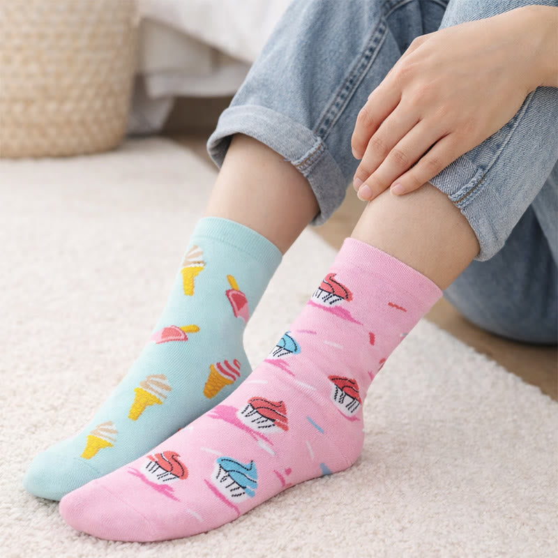 Ice Cream Fruit Quarter Socks(4 Pairs) - image 3