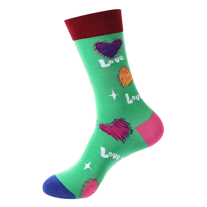 Love Heart Pattern Quarter Socks(5 Pairs) - image 6