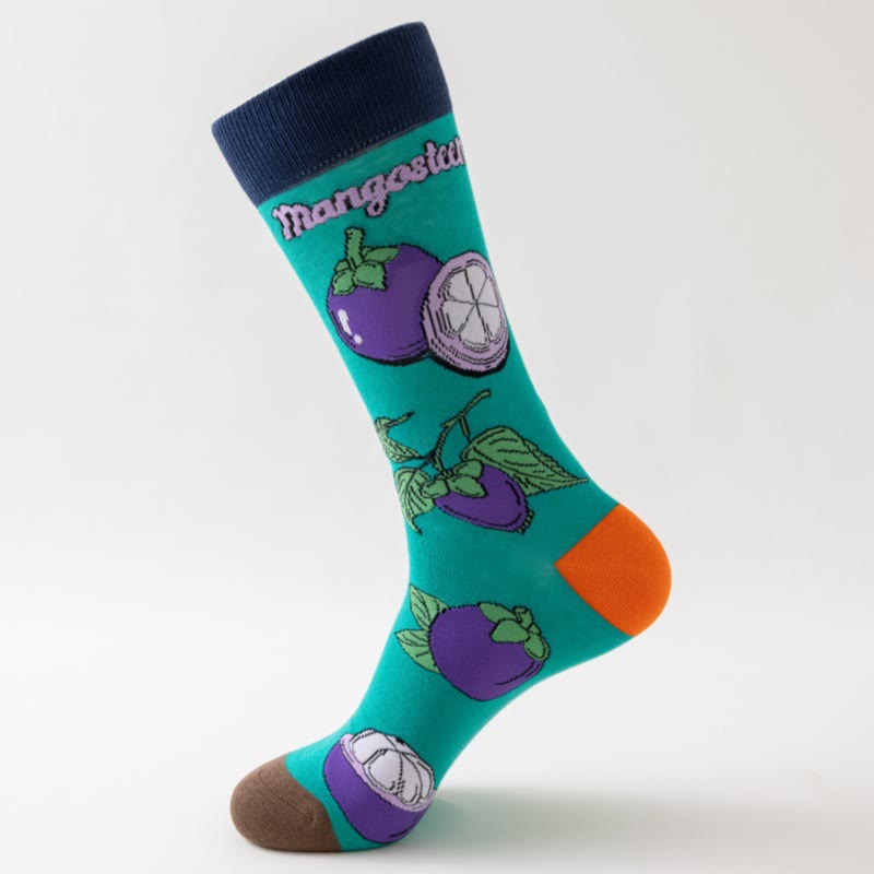 Tropical Fruits Quarter Socks(5 Pairs) - image 11