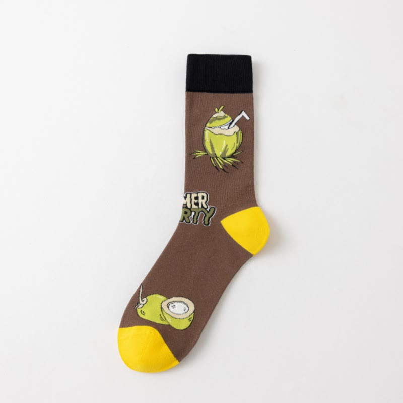 Tropical Fruits Quarter Socks(5 Pairs) - image 5