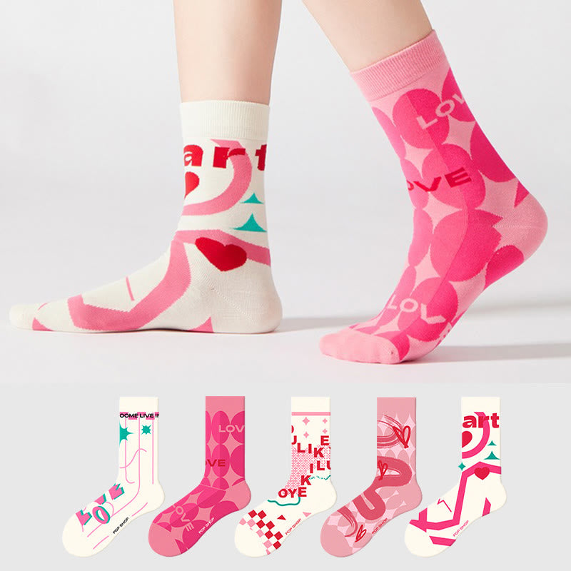 Trendy Pink Tones Quarter Socks(5 Pairs) - image 0