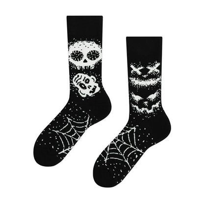 Creative Mismatched Skull Quarter Socks(4 Pairs) - image 4