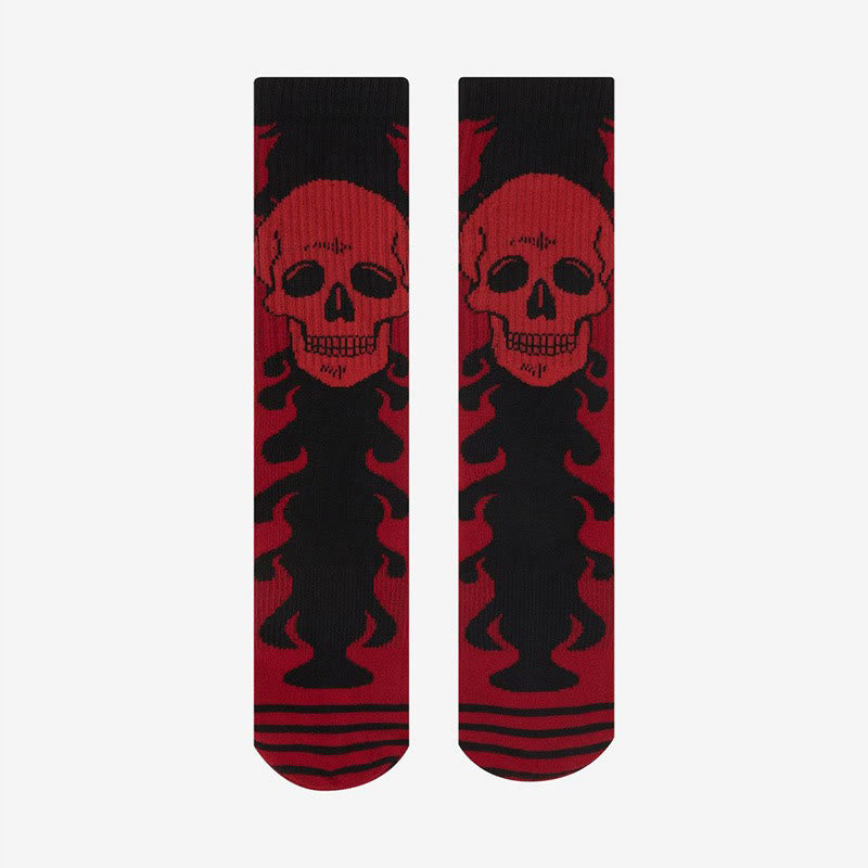 Skulls Skeletons Quarter Socks(3 Pairs) - image 1