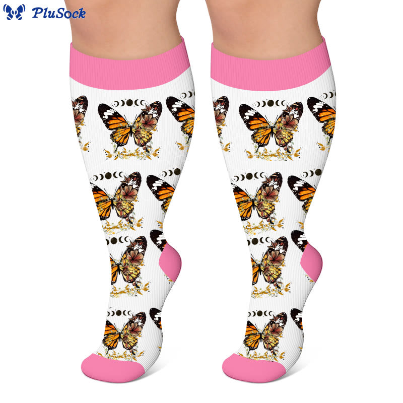 Plus Size Flag Butterfly Compression Socks - image 4