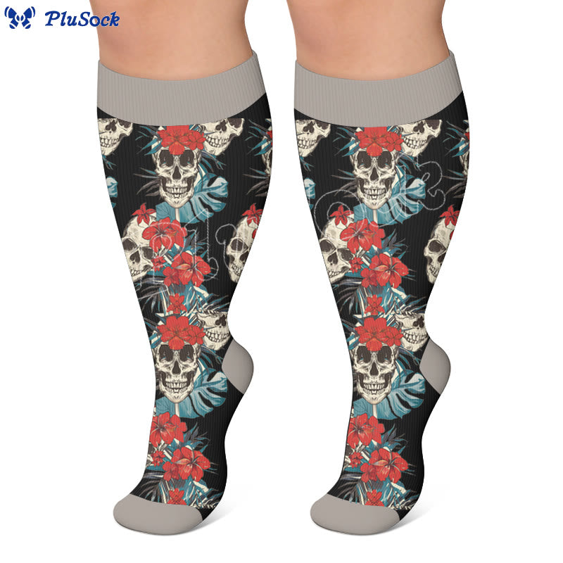 Plus Size Skull Compression Socks - image 6
