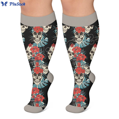 Plus Size Skull Compression Socks - image 6