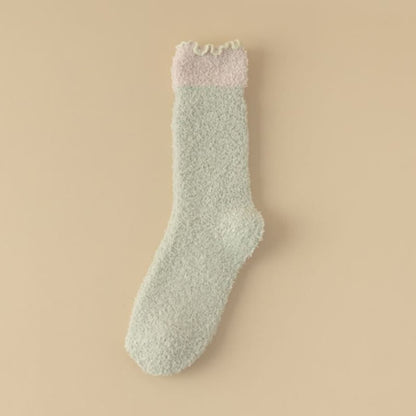 Coral Fleece Sleep Socks(7 Pairs) - Green - EU 36-40(US 3-7) - image 13