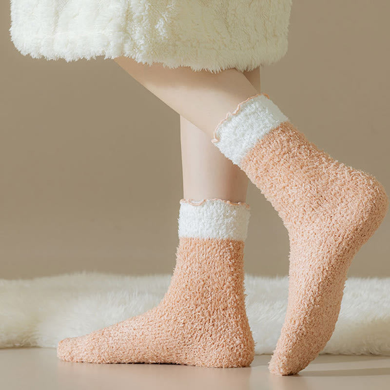 Coral Fleece Sleep Socks(7 Pairs) - image 9