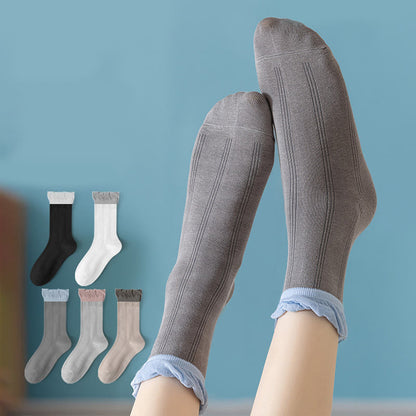 Gray Sleep Socks(5 Pairs) - Multicolor - EU 36-40(US 3-7) - image 0