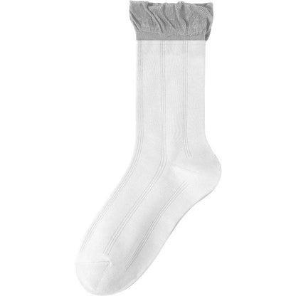 Gray Sleep Socks(5 Pairs) - White - EU 36-40(US 3-7) - image 11