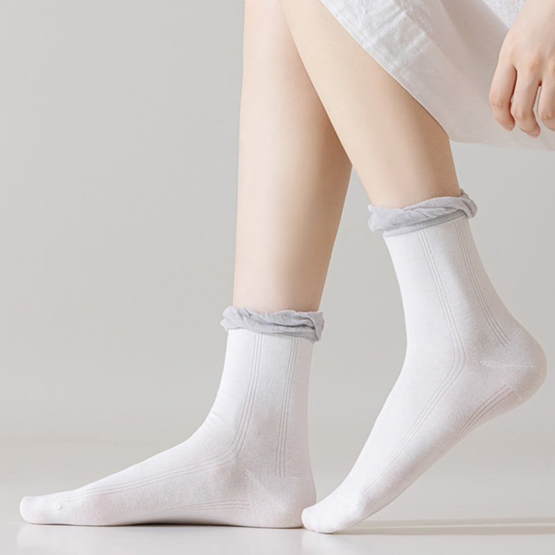 Gray Sleep Socks(5 Pairs) - image 6