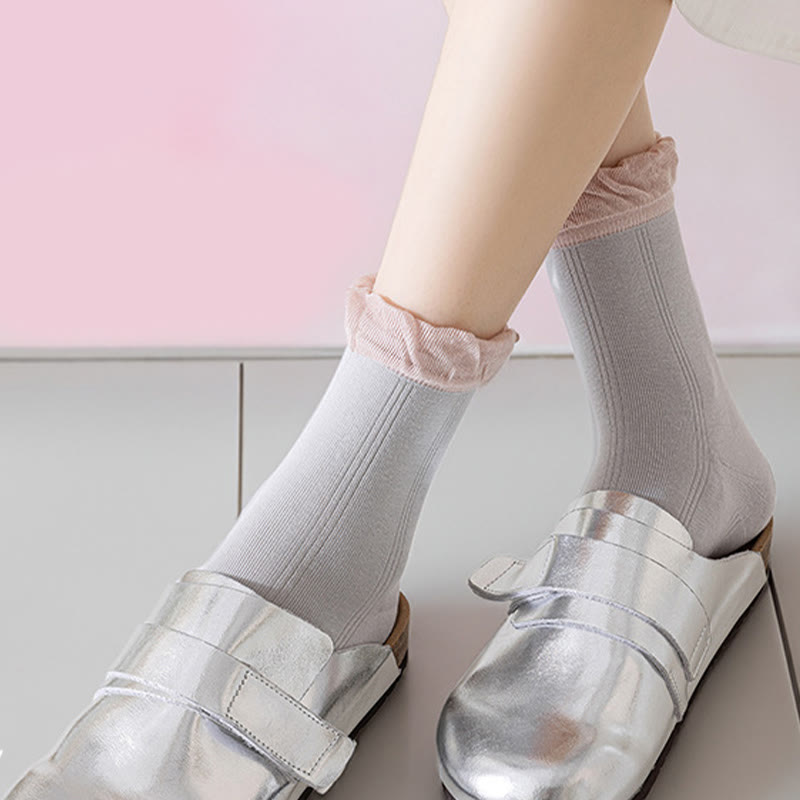 Gray Sleep Socks(5 Pairs) - image 8