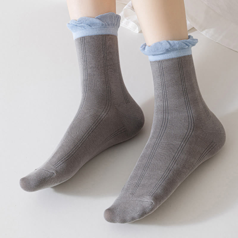 Gray Sleep Socks(5 Pairs) - image 2