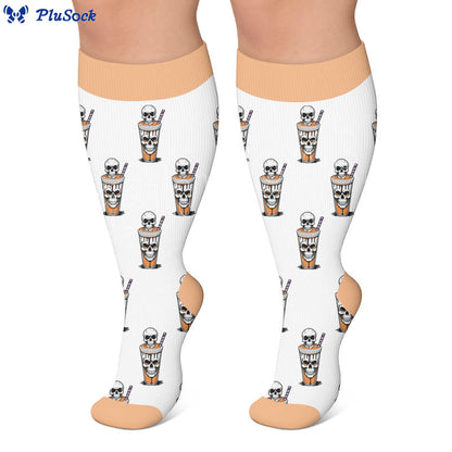 Plus Size Food Print Compression Socks - image 2
