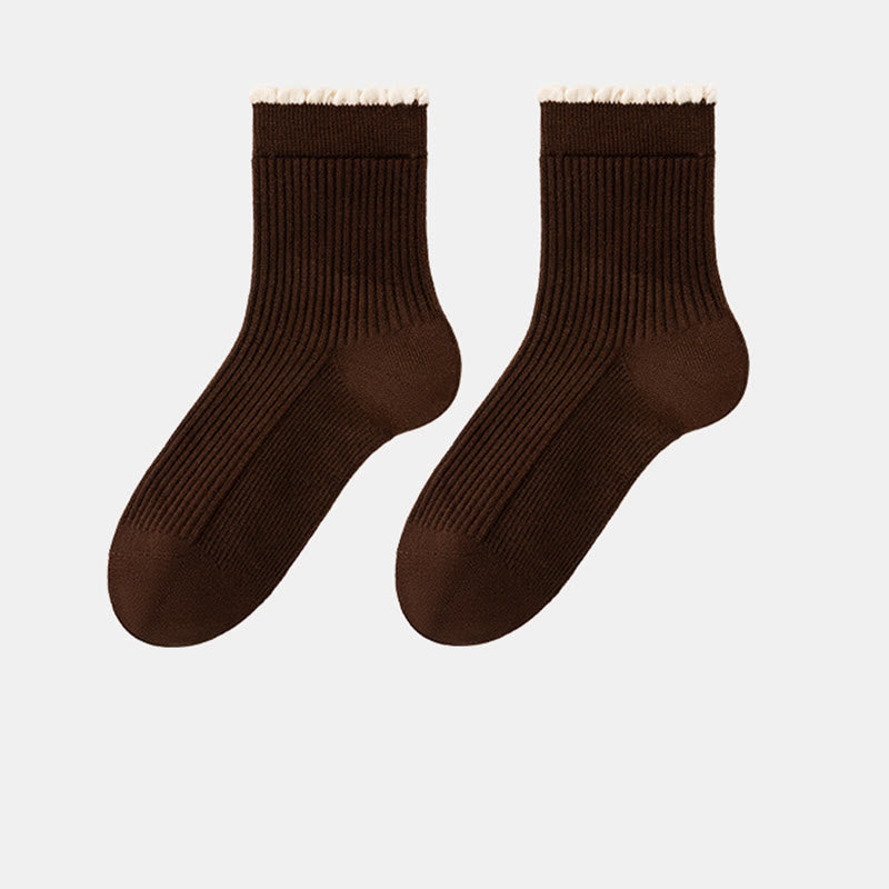 Thickened Mulberry Silk Sleep Socks(3 Pairs) - Coffee - EU 36-40(US 3-7) - image 15