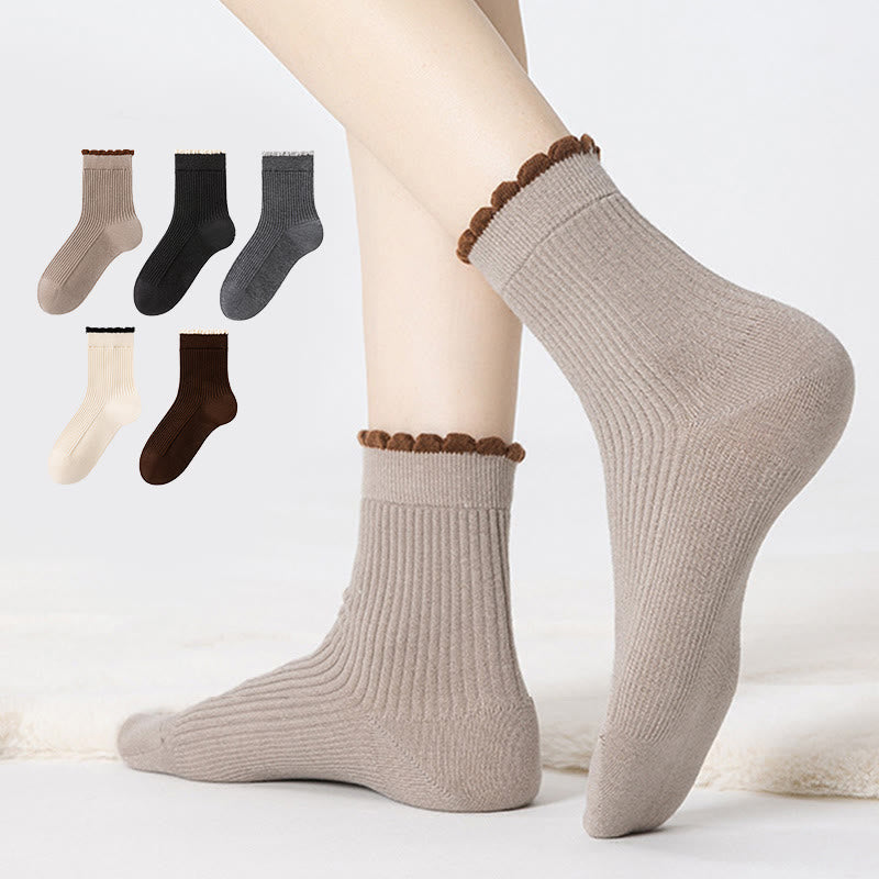Thickened Mulberry Silk Sleep Socks(3 Pairs) - Multicolor(5 Pairs) - EU 36-40(US 3-7) - image 0