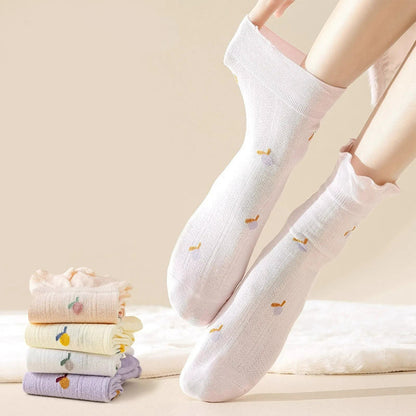Spring Pure Cotton Sleep Socks(6 Pairs) - image 1