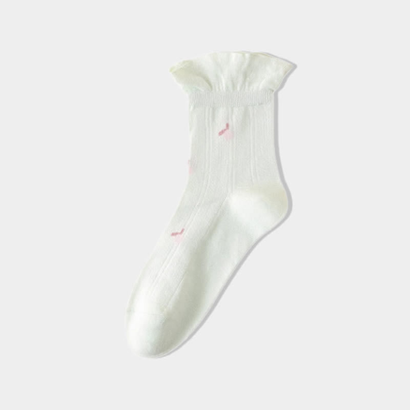 Spring Pure Cotton Sleep Socks(6 Pairs) - Green - EU 36-40(US 3-7) - image 7