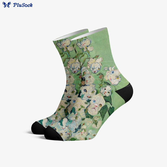 Cat Floral Socks - image 0