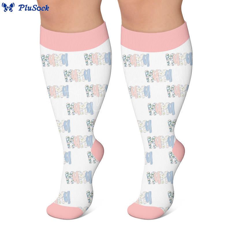 Plus Size Holiday Leopard Print Compression Stockings - image 4