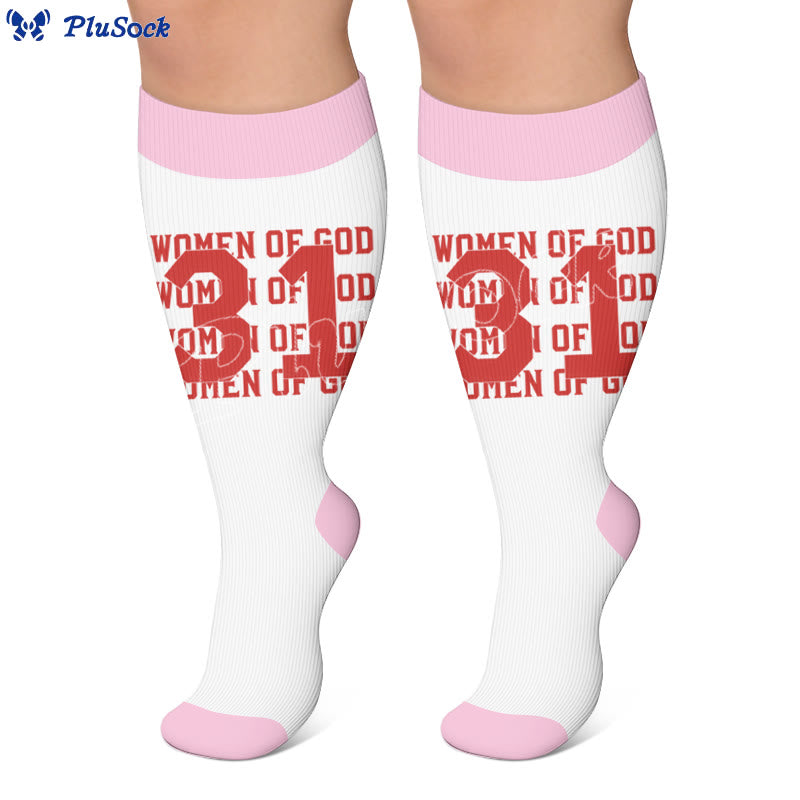 Plus Size Digital Print Compression Stockings - image 2