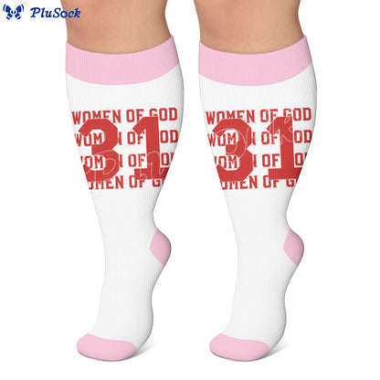Plus Size Digital Print Compression Stockings - image 2