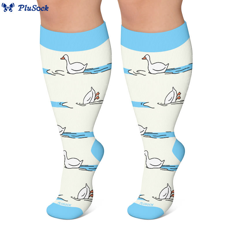 Plus Size Dog Goose Cat Compression Socks - image 2