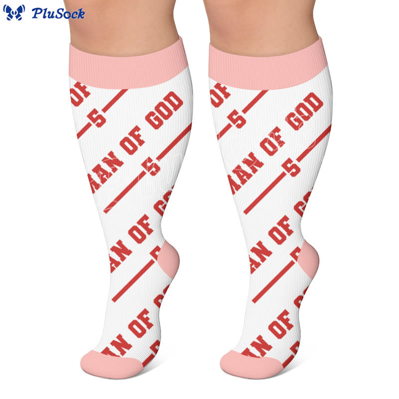 Plus Size Fun Letter Print Compression Socks - image 3
